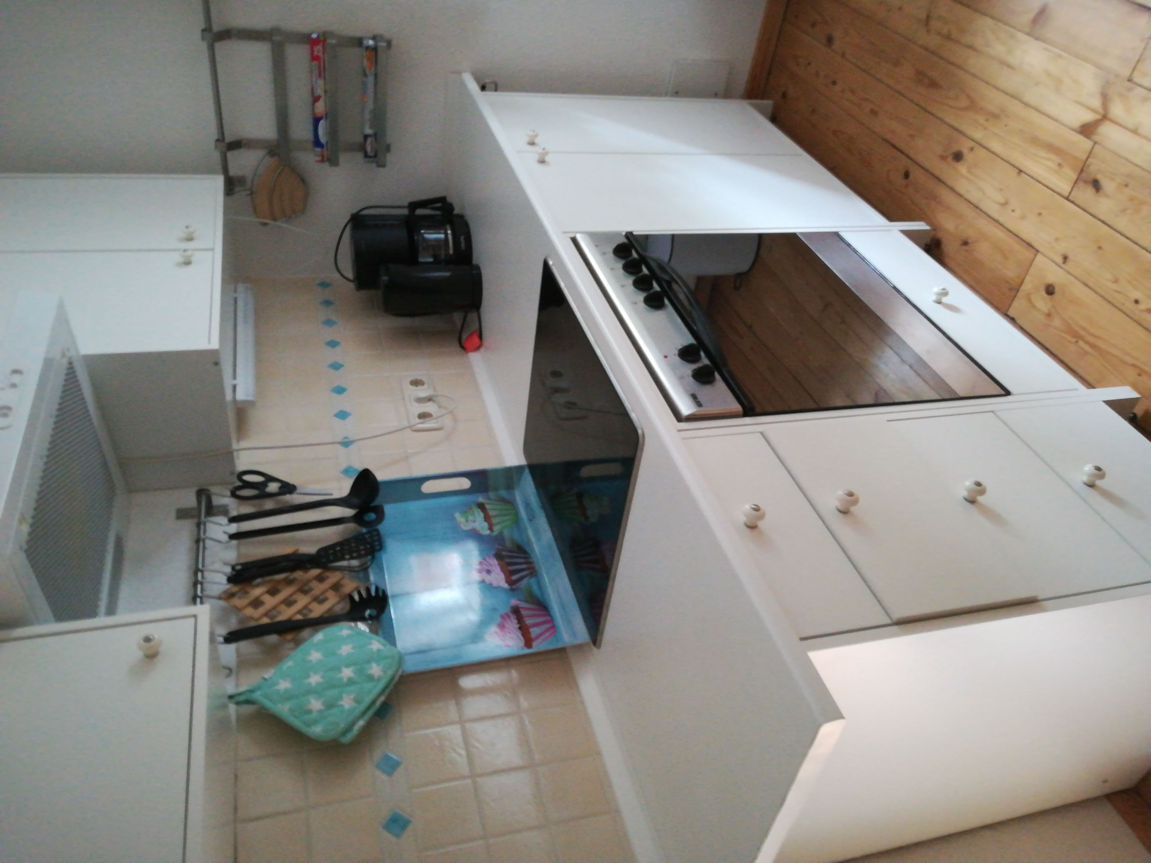 Fotografie einer Küchenzeile in der Küche der Ferienwohnung